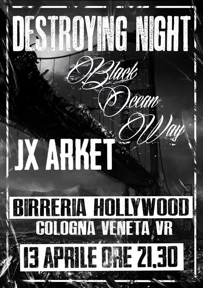 Evento Destroying night Locandina Destroying night - sabato 13 aprile ore 21:30 - 00:30