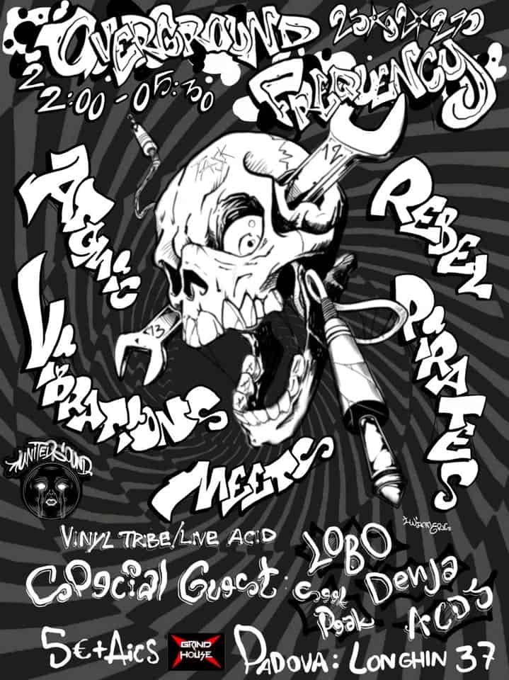 Evento Overground Frequency Locandina Overground Frequency - sabato 25 febbraio ore 21:00 - 04:30
