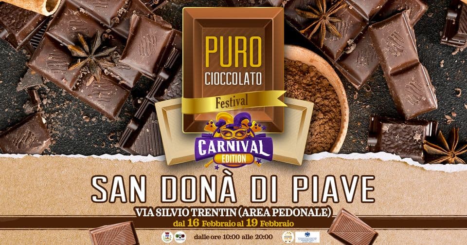 Evento Puro Cioccolato Festival San Dona Di Piave Locandina Puro Cioccolato Festival San Dona Di Piave - da giovedì 16 febbraio - domenica 19 febbraio 2023 ore 09:00 ore 19:00