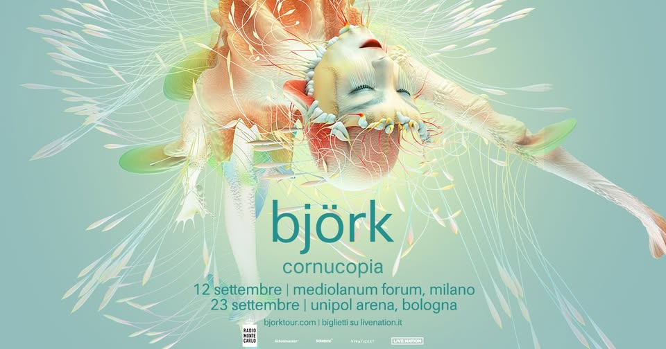 Evento Björk live a Bologna – Cornucopia Locandina Björk live a Bologna – Cornucopia - sabato 23 settembre ore 20:30 - 22:30