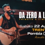 Da zero a Liga Acoustic Show @ T2Trenta2, Pombia (NO) Potrebbe essere un'immagine raffigurante 1 persona, persona che suona uno strumento musicale, chitarra e il seguente testo "DAZEROAL DA ZERO A LIGA TRIBUTO A LIGABUE Sabato 22 Aprile TRENTA2 Pombia (NO) Acoustic Show"