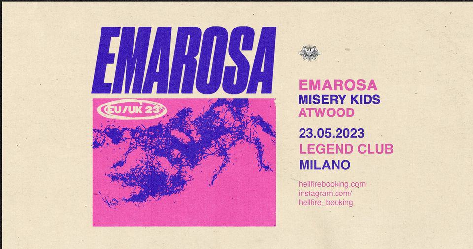 Evento Emarosa Legend Club, Milano Locandina Emarosa Legend Club, Milano - martedì 23 maggio ore 17:00 - 21:30