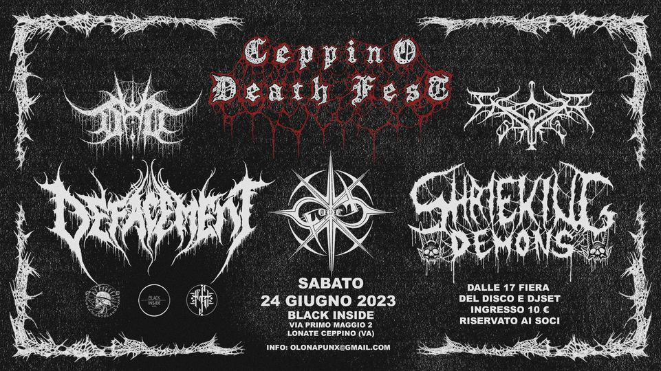 Evento Ceppino Death Fest Vol.2 Locandina Ceppino Death Fest Vol.2 - sabato 24 giugno ore 16:00 - 21:55