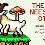 GOAT PARTY | The Nuv + Neeskens + Otso Potrebbe essere un disegno raffigurante poster e il seguente testo "THE NUU NEESKENS OTSO يرت ו××× SABATO 29 APRILE Musicattiva Cologno al serio POWERED BY GASTERECORDS CORDS"