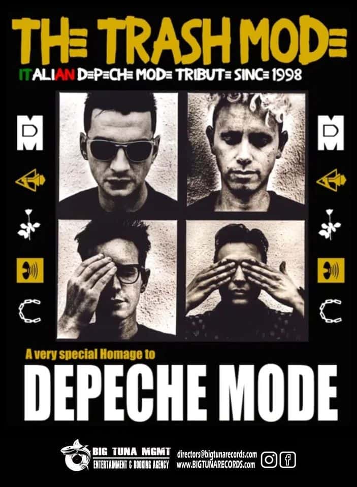 THE TRASH MODE – DEPECHE MODE TRIBUTE live@BIRRERIA PISANI, VIGONZA (PD) Potrebbe essere un'immagine raffigurante 4 persone e poster