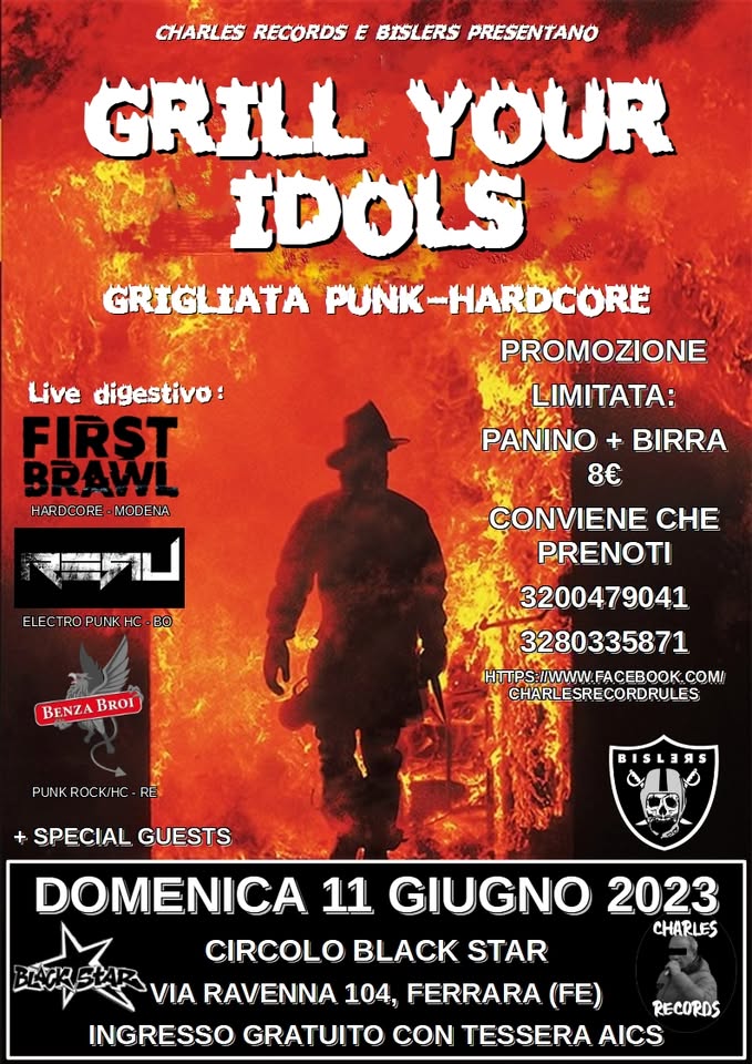Evento Grill your idols Locandina Grill your idols - domenica 11 giugno ore 12:00 - 14:00