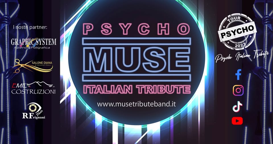 Psycho Muse | Live at Padova Potrebbe essere un'immagine raffigurante poster, rivista e testo