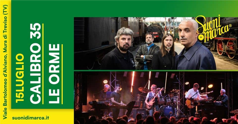 Evento Calibro 35 – Le Orme Suoni di Marca 2023 Locandina Calibro 35 – Le Orme Suoni di Marca 2023 - sabato 15 luglio ore 16:00 - 18:00