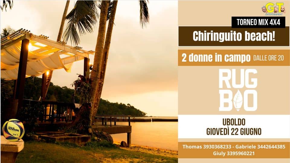 Evento Chiringuito beach! Locandina Chiringuito beach! - giovedì 22 giugno ore 18:00 - 21:00