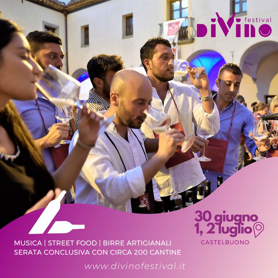 Evento Divino festival 2023 – 17° edizione Locandina Divino festival 2023 – 17° edizione - da venerdì 30 giugno - sabato 1 luglio 2023 ore 16:00 ore 00:00