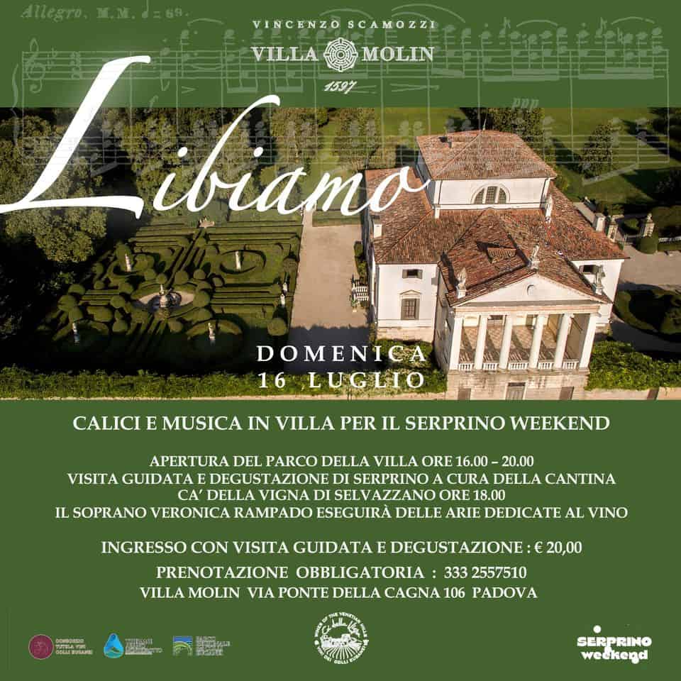 Evento LIBIAMO!! calici e musica in villa per il SERPRINO WEEK END Locandina LIBIAMO!! calici e musica in villa per il SERPRINO WEEK END - domenica 16 luglio ore 16:00 - 18:00