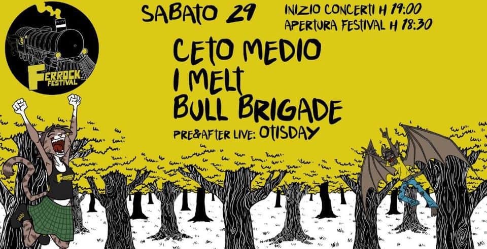 BULL BRIGADE – CETOMEDIO – I MELT Potrebbe essere un contenuto di pop art raffigurante poster e testo