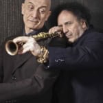 GCJF: Enzo Avitabile & Peppe Servillo Duet Potrebbe essere un'immagine raffigurante 2 persone, tromba, clarinetto e sassofono