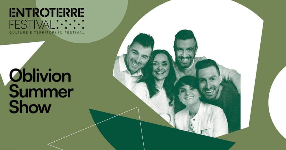 Oblivion Summer Show Potrebbe essere un'immagine raffigurante 5 persone, rivista, poster e testo