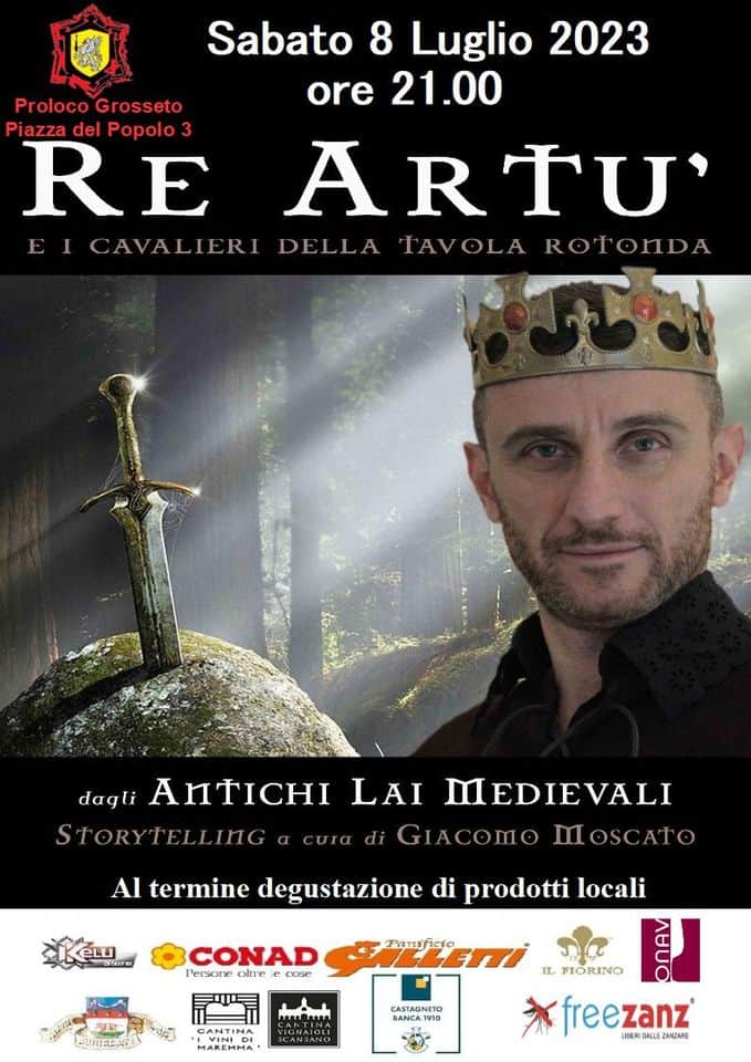Evento Re Artu’ e i Cavalieri della Tavola Rotonda Locandina Re Artu’ e i Cavalieri della Tavola Rotonda - sabato 8 luglio ore 19:00 - 21:00