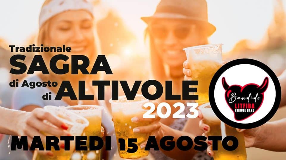 Evento BANDIDO – Litfiba Tribute Band – Tradizionale Sagra d’ Agosto di Altivole Locandina BANDIDO – Litfiba Tribute Band – Tradizionale Sagra d’ Agosto di Altivole - martedì 15 agosto ore 19:00 - 21:00