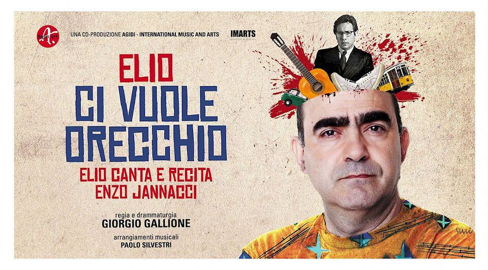 ELIO “Ci Vuole Orecchio” a LECCE – Teatro Apollo – 21 Gennaio 2024 Potrebbe essere un'immagine raffigurante 2 persone, poster e il seguente testo "-IOAGD INTERNATIONAL MUSIC AND ARTS IMARTS ELID CI VUOLE ORECCHIO ELIO CANTA E RECITA ENZI JANNACCI regia drammaturgia GIORGIO GALLIONE arrang arrangiamenti iamenti musicali PAOLO SILVESTRI w"