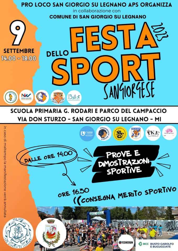 Evento Festa dello Sport Sangiorgese 2023 Locandina Festa dello Sport Sangiorgese 2023 - sabato 9 settembre ore 12:00 - 15:00
