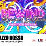 REWIND90 – PALAZZO ROSSO Potrebbe essere un cartone raffigurante videogiochi, poster, Sonic the Hedgehog e testo