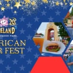 𝓐𝓶𝓮𝓻𝓲𝓬𝓪𝓷 𝓑𝓮𝓮𝓻 𝓕𝓮𝓼𝓽 – dal 2 al 24 settembre Potrebbe essere un cartone raffigurante 4 persone e il seguente testo "9120 20 MOVIELAND THE HOLLYWOOD PARK AMERICAN BEER FEST"