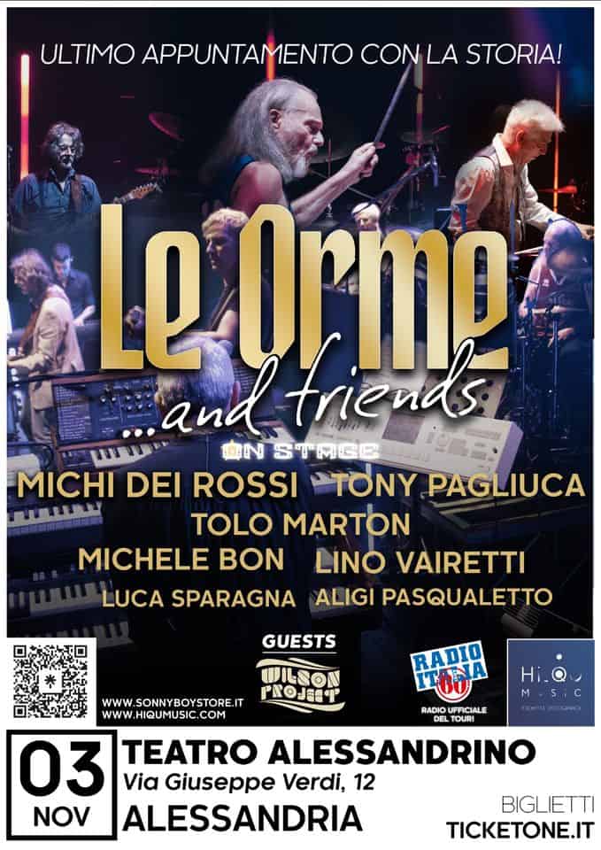 Evento Le Orme In Concerto Le Orme & Friends Tour Teatro Alessandrino – Alessandria (Al) Locandina Le Orme In Concerto Le Orme & Friends Tour Teatro Alessandrino – Alessandria (Al) - venerdì 3 novembre ore 20:00 - 22:00