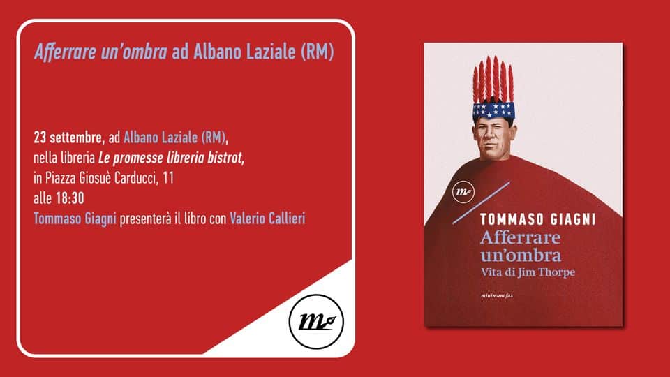 Evento Tommaso Giagni ad Albano Laziale Locandina Tommaso Giagni ad Albano Laziale - sabato 23 settembre ore 17:00 - 19:00