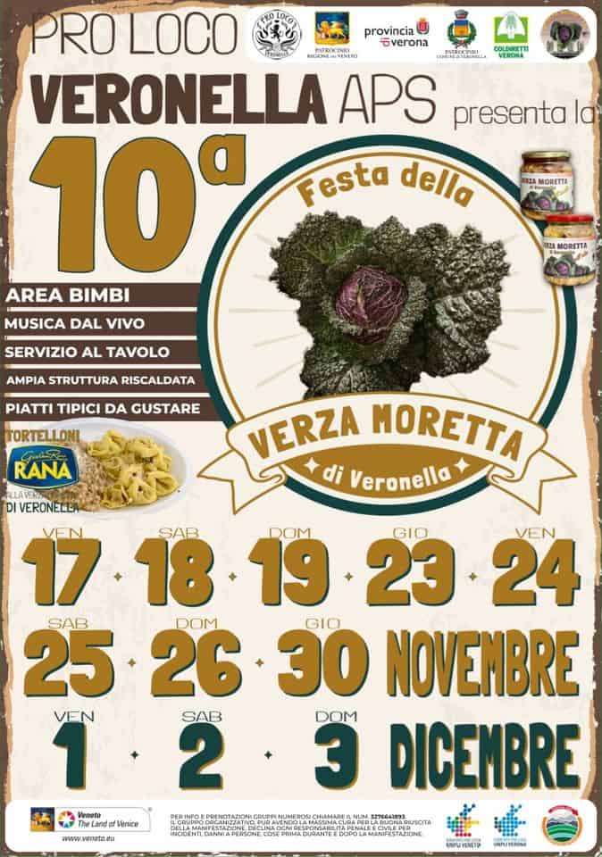 Evento 10ª Festa della Verza Moretta di Veronella – 3º weekend Locandina 10ª Festa della Verza Moretta di Veronella – 3º weekend - da giovedì 30 novembre - domenica 3 dicembre 2023 ore 18:00 ore 22:55