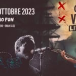 Giorgio Vanni Mini Live – Como Fun May be an image of 2 people, guitar, poster, concert and text that says "14 OTTOBRE 2023 COMO FUN LARIO FIERE ERBA (CO) GIORGIO VANNI LIVE"