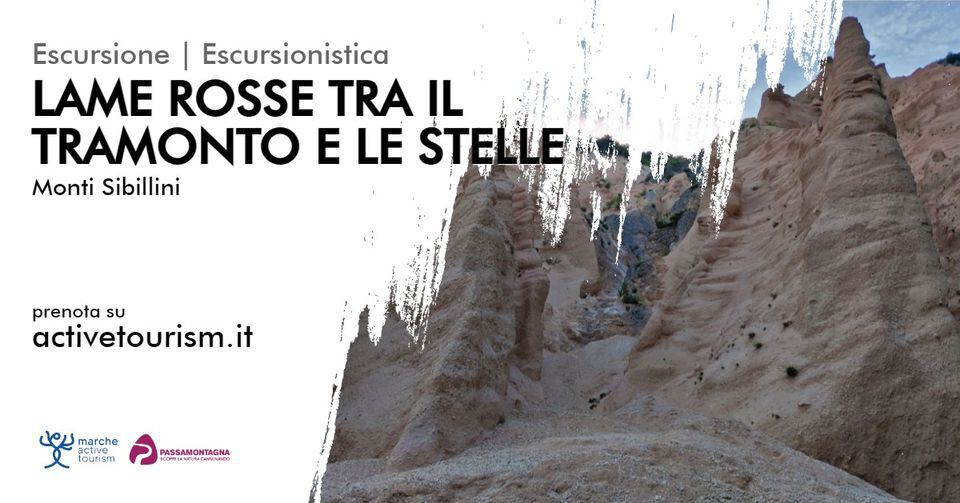 Evento Lame Rosse tra il tramonto e le stelle Locandina Lame Rosse tra il tramonto e le stelle - da sabato 21 ottobre - sabato 9 dicembre 2023 ore 15:00 ore 17:30