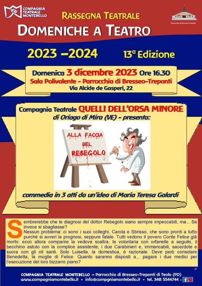 Evento Commedia Alla Faccia Del Rebegolo Locandina Commedia Alla Faccia Del Rebegolo - domenica 3 dicembre ore 15:30 - 17:30