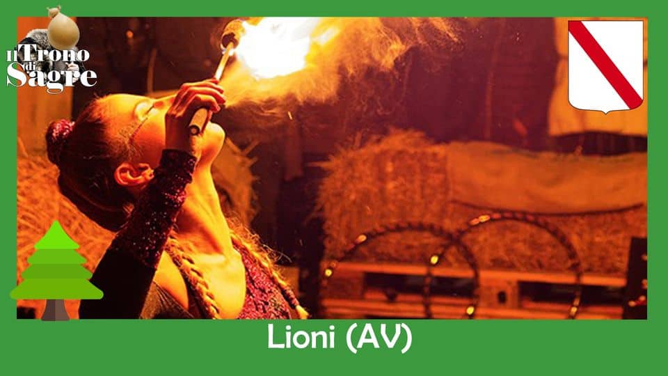 Riti di Fuoco – Lioni (AV) May be an image of 1 person, fire and text that says 'Trono Lioni (AV)'