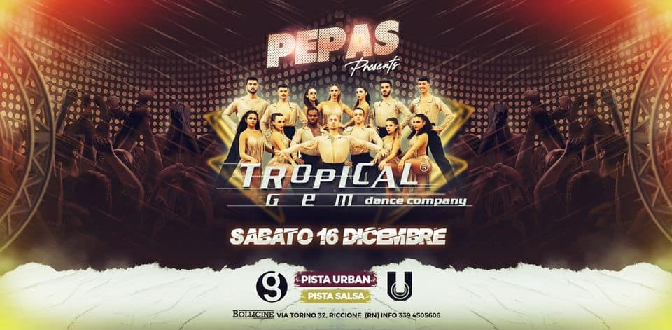 Evento Show Tropical Gem Riccione Locandina Show Tropical Gem Riccione - sabato 16 dicembre ore 21:00 - 23:00