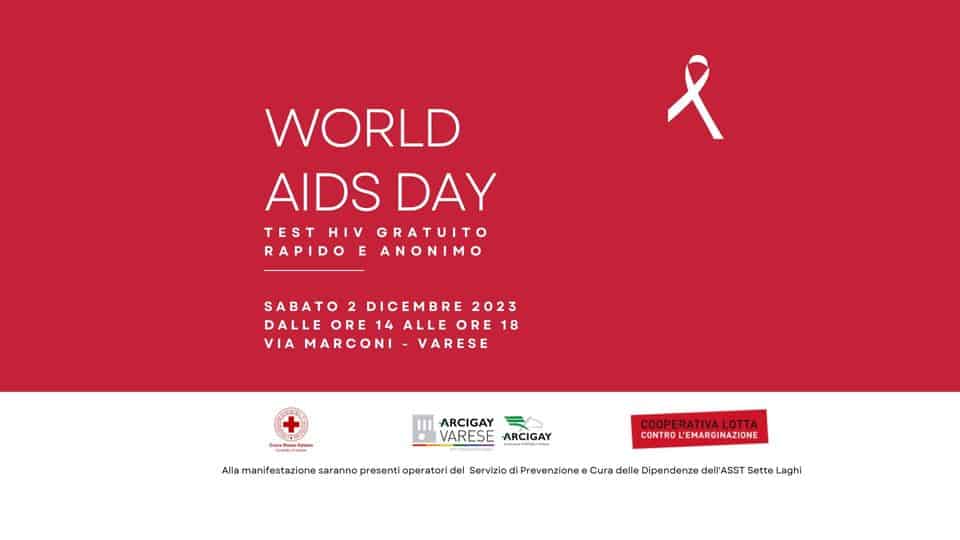 Evento World AIDS Day 2023 Locandina World AIDS Day 2023 - sabato 2 dicembre ore 13:00 - 17:00