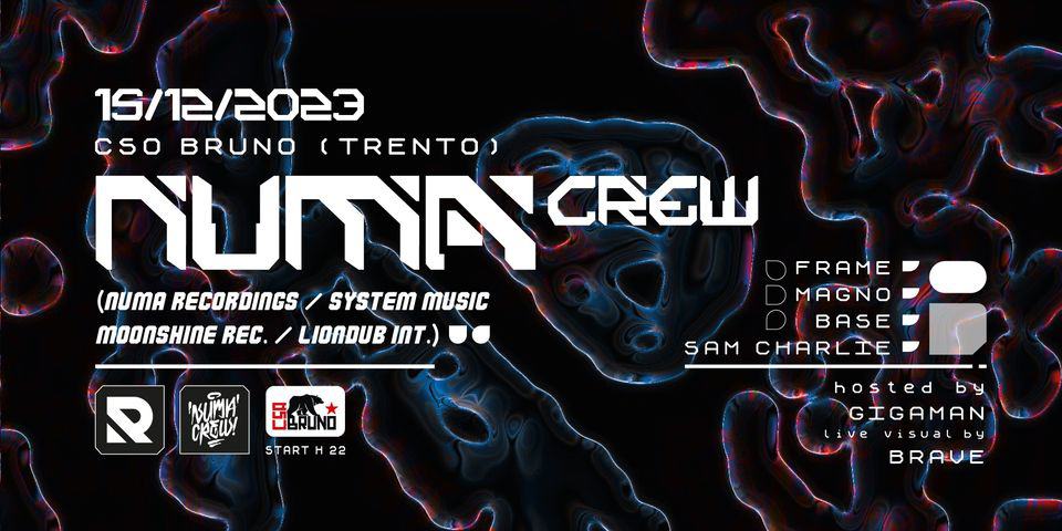 Evento Rude Sound present NUMA CREW Locandina Rude Sound present NUMA CREW - venerdì 15 dicembre ore 21:00 - 23:00