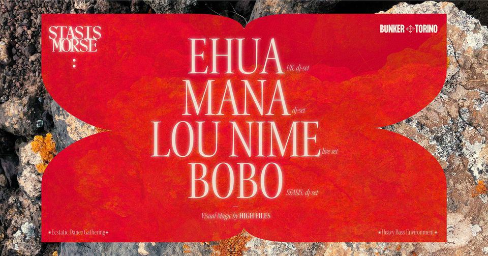 Stasis:MORSE – Ehua, Mana, Lou Nime, Bobo May be an image of text