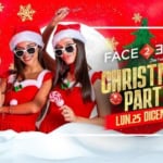 ★ Face2Face Christmas Party ★ LUN. 25/12 @ Setai Club ★ May be a graphic of 2 people and text