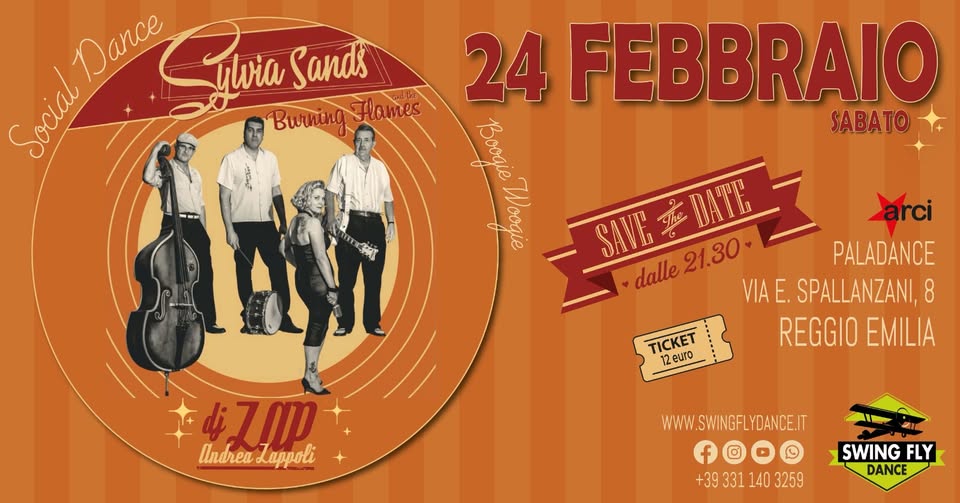 🔥Sylvia Sands and the Burning Flames🔥 May be an image of 3 people, guitar and text