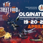 MOTOR STREET FOOD May be an image of slow loris, bicycle and text that says "Evento patrocinato dal comune di: Street Food Show Freestyle Prova Minimoto Music & More MOTOK STREET 信 LIVE OLGINATE Piazza 18 Agosto 1909 AREA CAMPER 19 20 21 APRILE info.motorstreetfood@gmail.com PIRATEO FREESTYLE-EVENTS"