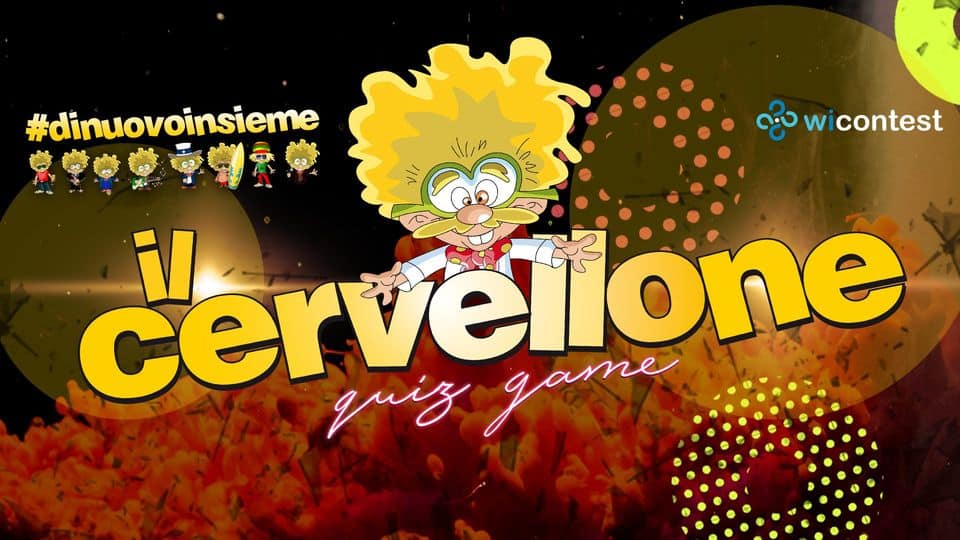 Il Cervellone – Speciale Anni ’80 May be an image of text that says '#dinuovoinsieme wicontest ervellone ellone quiz game'