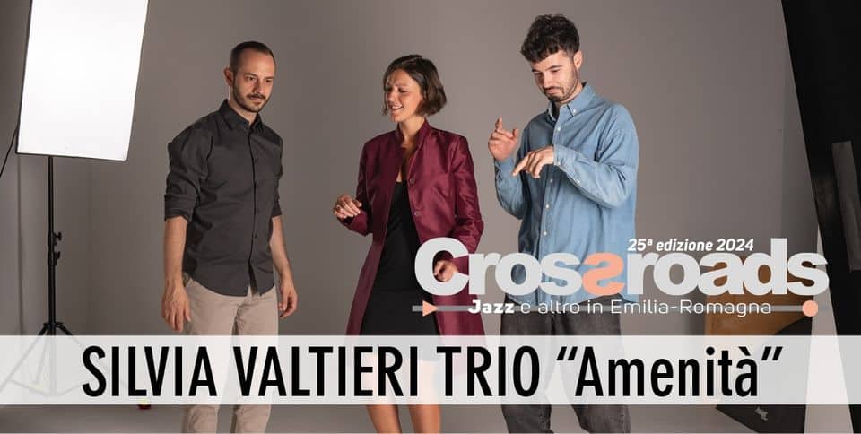 Silvia Valtieri Trio “Amenità” May be an image of 3 people, trumpet and text