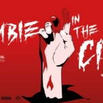 May be pop art of text that says 'FAR EAST FILM FESTIVAL ZOMBIE CITTÀFIERA BU.CO. MARTIGNACCO (UD) IN THE ZOMBI THE CITY XHstudio S BU.CO VENERDÌ5 APRILE H 20:30 NO'