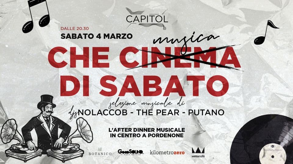 Evento Che Music Di Sbto Locandina Che Music Di Sbto - sabato 4 marzo ore 19:30 - 21:30