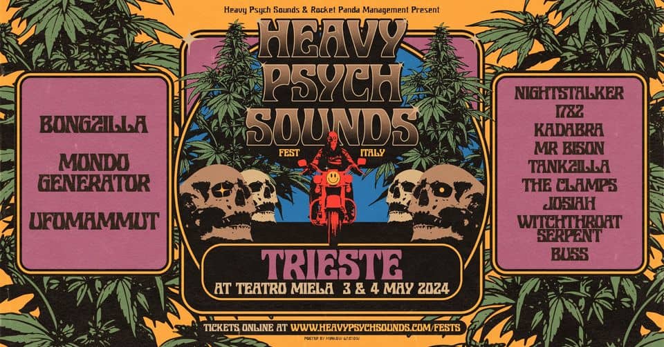Heavy Psych Sounds Fest Italy – Trst/Trieste May be an image of text