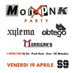 More PNK Party – Xylema + Obtego + Morrigan’s + PunkRock/Emo Dj Set May be an image of text that says 'M MorXPNK o .ক PARTY xylema olbtego DRRIGAN'S MORE PNK Dj Set Punk Rock Emo HC Melodico VENERDI 19 APRILE'