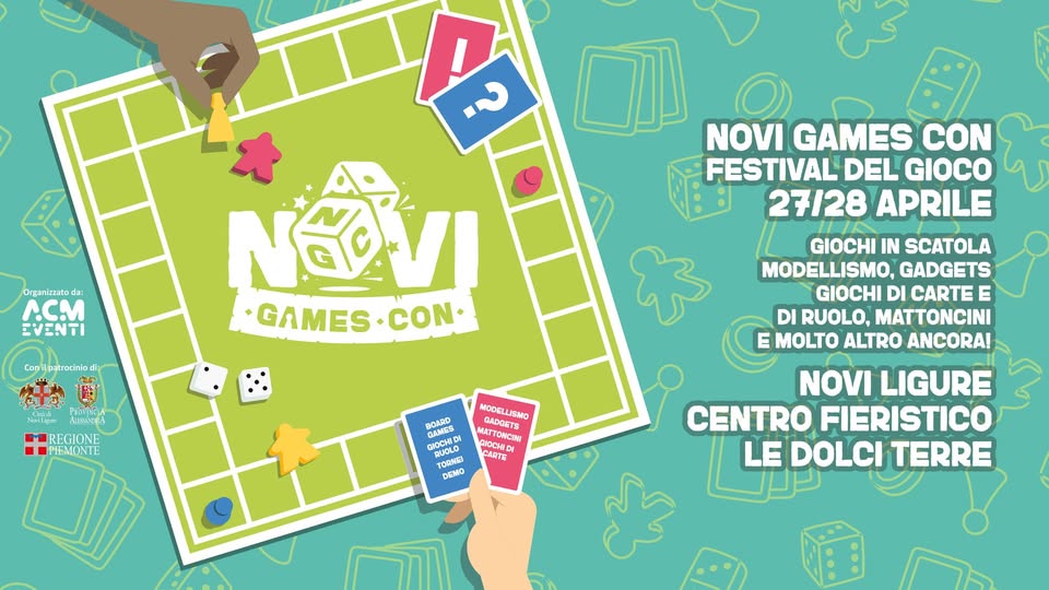 Evento Novi Games Con Locandina Novi Games Con - da sabato 27 aprile - domenica 28 aprile 2024 ore 10:00 ore 19:00
