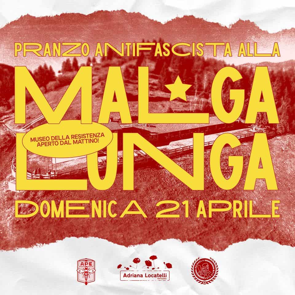 Pranzo Antifascista alla Malga Lunga! May be an image of text