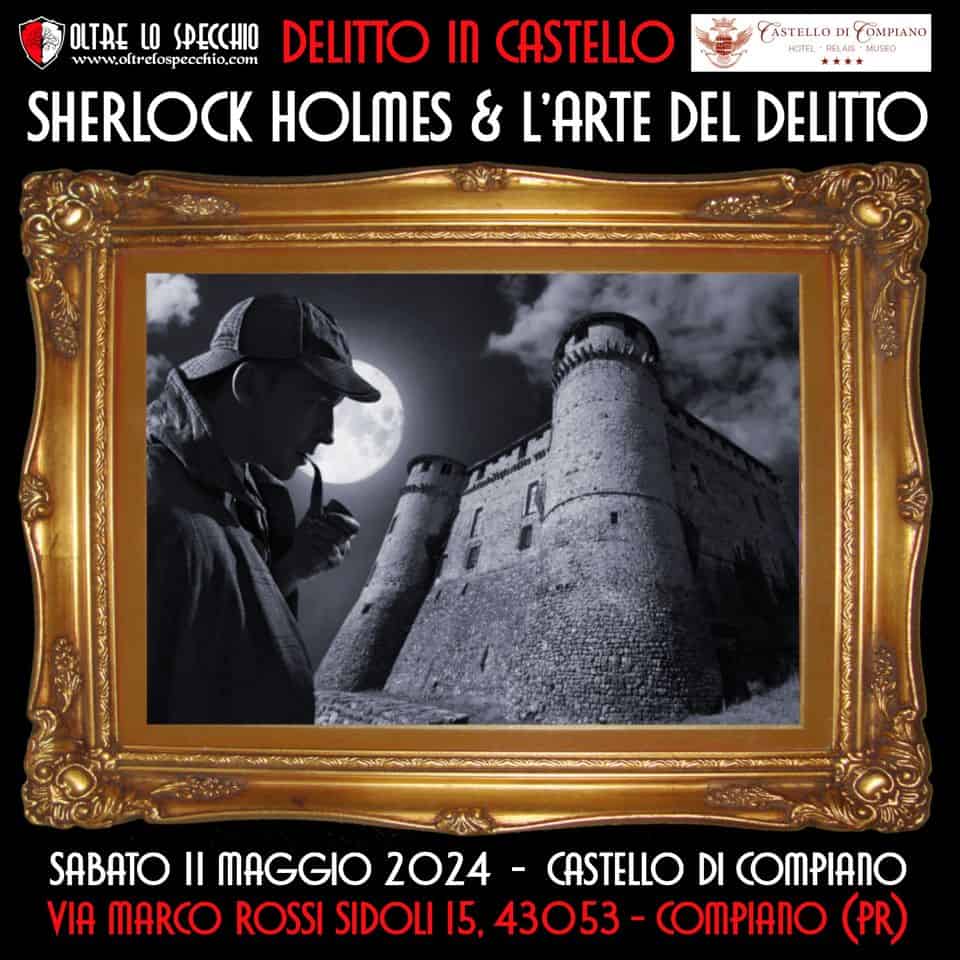 Sherlock Holmes & l’Arte del Delitto May be an image of 1 person, the Arno River and text