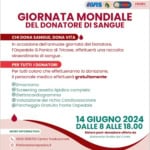 Giornata mondiale del donatore di Sangue May be an image of text