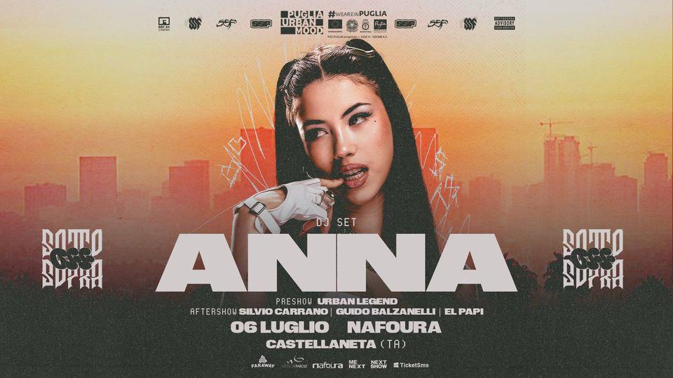 06.07.24 – SOTTOSOPRA OFF presenta ANNA May be an image of 1 person and text