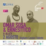 2 agosto 2024 – Omar Sosa & Ernesttico – ‘B-Black’ May be an image of 2 people and text